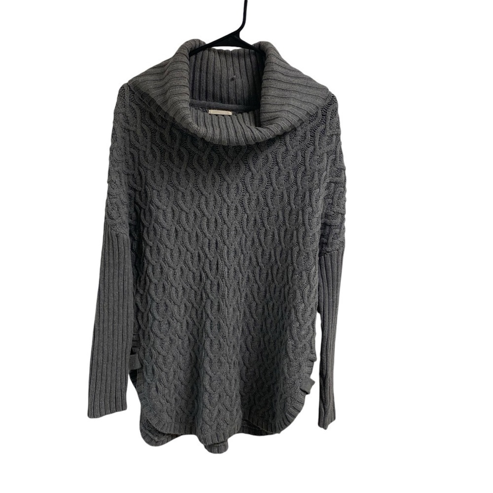 Between Me And You Ladies Sweater Gray Pull Over Oversized Cowl Neck - Picture 3 of 16